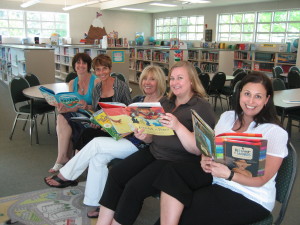 Dianne, 2nd from left, with teachers at Peachland Elementary School